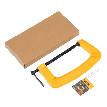 Струбцина G-образная Denzel, усиленная, 200 мм, 20646 купить в Губкинске