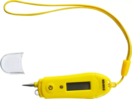 Тестер напряжения STAYER &quot;МASTER&quot; цифровой со световым индикатором, 12-220В, 70мм 45282 купить в Губкинске