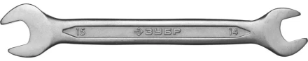 Ключ ЗУБР &quot;МАСТЕР&quot; гаечный рожковый, Cr-V сталь, хромированный, 14х15мм 27010-14-15 купить в Губкинске
