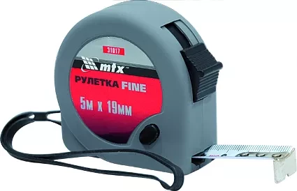 Рулетка Fine 5 м х 19 мм пластиковый корпус  MATRIX 31017 купить в Губкинске