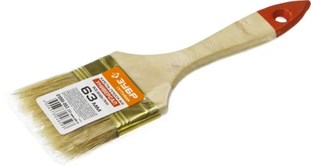 Кисть плоская ЗУБР &quot;УНИВЕРСАЛ-ОПТИМА&quot;, светлая щетина, деревянная ручка, 63мм 01099-063_z01 купить в Губкинске