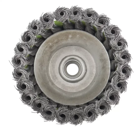 Щетка для УШМ 125 мм М14 &quot;чашка&quot; крученая металлическая проволока СИБРТЕХ 746277 купить в Губкинске