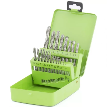 Набор сверл по металлу 1-10мм через 0,5мм 3,2мм 4,8мм HSS 21штука металлический бокс цилиндрический хвостовик СИБРТЕХ 723756 купить в Губкинске