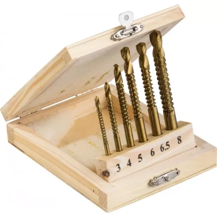 ЗУБР &quot;МАСТЕР&quot;. Сверло фрезеровальное по дереву, тонколистному металлу, 6шт, 3-4-5-6-6.5-8 мм 29965-H6 купить в Губкинске