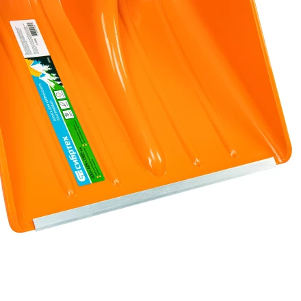 Лопата для уборки снега пластиковая Сибртех, 400х405х1380 мм, стальной черенок, усиленная 61666 купить в Губкинске