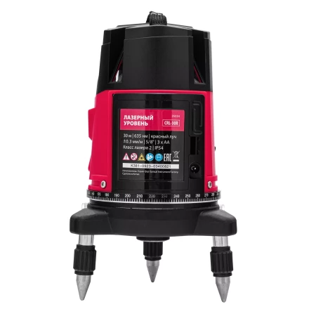 Лазерный уровень MTX CRL-30R, 30 м, красный луч, батарейки, резьба 5/8&quot; 35034 купить в Губкинске