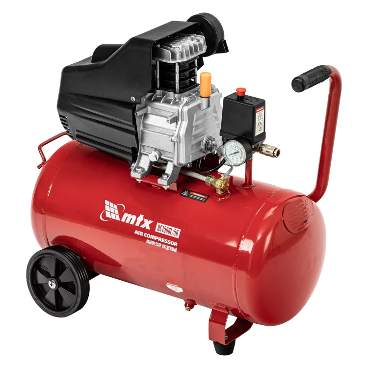 Компрессор воздушный MTX DC1500L/50, 1,5 кВт, 50 л, 210 л/мин 58018 купить в Губкинске