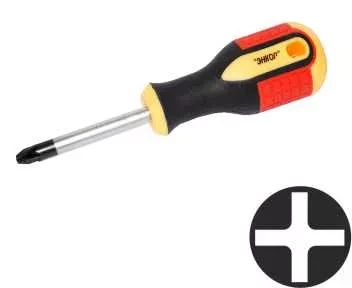 Отвертка крестовая РH№0х 75мм,трехкомп.рук 1/12/120 19670 купить в Губкинске