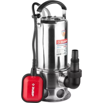 Насос ЗУБР погружной для грязной воды, корпус из нержавеющей стали, пропускная способность 280 л/мин, 1100Вт ЗНПГ-1100-С купить в Губкинске