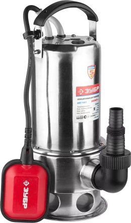 Насос ЗУБР погружной для грязной воды, корпус из нержавеющей стали, пропускная способность 280 л/мин, 1100Вт ЗНПГ-1100-С купить в Губкинске