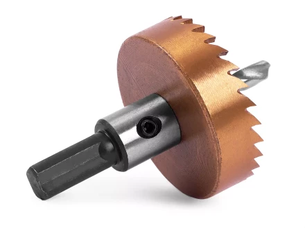 HSS-TiN коронка MESSER 50мм с центр. сверлом и толкающей пружиной для  лист. материала  до 2 мм ц/х купить в Губкинске