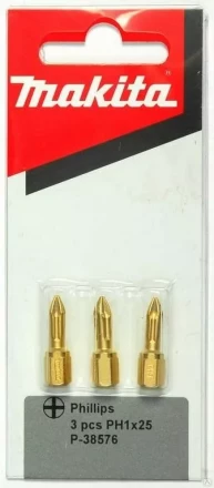 Биты Makita PH1 25мм 3шт, алмазные (P-38576) купить в Губкинске