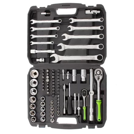 Набор инструмента 83 предмета, 1/2&quot;, 1/4&quot; Сибртех 13500 купить в Губкинске