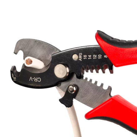 Ножницы для резки проводов КВТ MC-07 до 15 мм с функцией зачистки изоляции (86619) купить в Губкинске