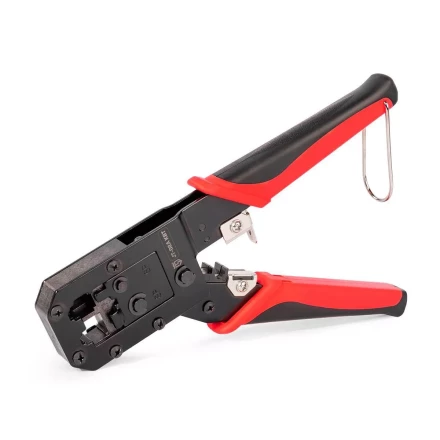 Кримпер многофункциональный КВТ JT-02А с 2 встроенными модулями для обжима RJ-45, RJ-12, RJ-11 (101929) купить в Губкинске