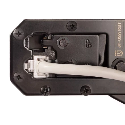 Кримпер многофункциональный КВТ JT-02А с 2 встроенными модулями для обжима RJ-45, RJ-12, RJ-11 (101929) купить в Губкинске