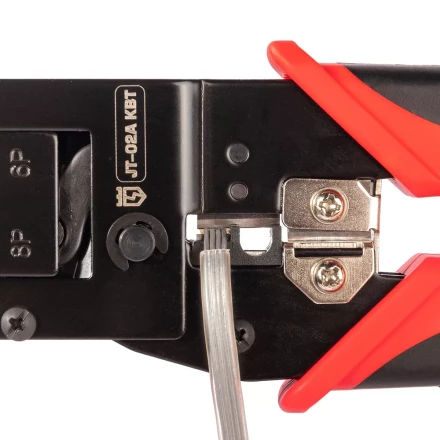 Кримпер многофункциональный КВТ JT-02А с 2 встроенными модулями для обжима RJ-45, RJ-12, RJ-11 (101929) купить в Губкинске