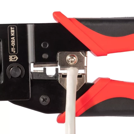 Кримпер многофункциональный КВТ JT-02А с 2 встроенными модулями для обжима RJ-45, RJ-12, RJ-11 (101929) купить в Губкинске