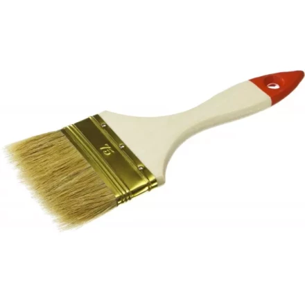 Кисть плоская ЗУБР "УНИВЕРСАЛ-ОПТИМА", светлая щетина, деревянная ручка, 75мм 01099-075_z01 купить в Губкинске