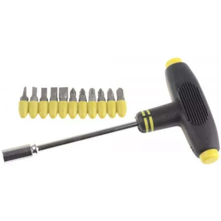 Набор STAYER Отвертка с Т-образной резиновой ручкой с битами, 12 предметов 2541-H6 купить в Губкинске