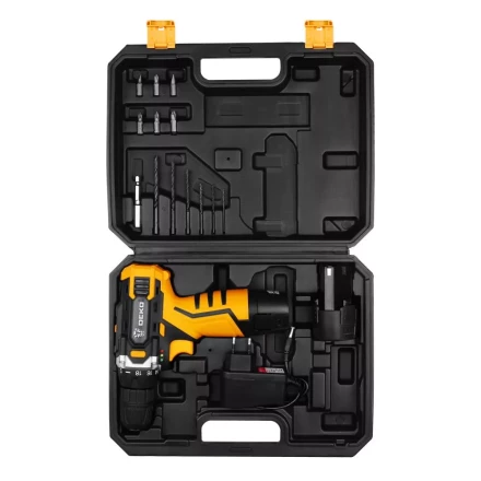 Дрель аккумуляторная DEKO DKCD12FU-Li SET3, 063-4173, в кейсе + оснастка 13 шт купить в Губкинске