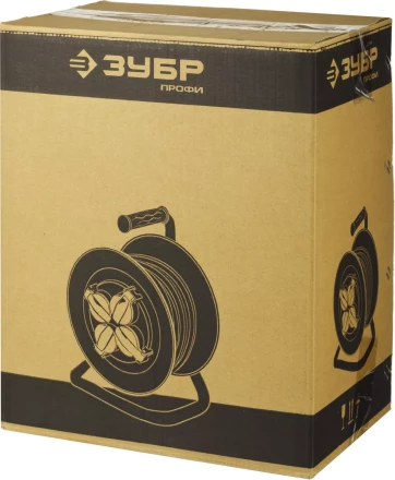 Удлинитель ЗУБР &quot;ПРОФИ&quot; на металл катушке, КГ 3х1,5кв мм, морозостойкий, 4 гнезда, IP44, макс мощность 3500Вт, 40м 55085-40 купить в Губкинске