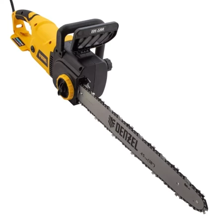 Пила цепная электрическая Denzel EDS-2200 2.2 кВт продольная шина 45 см шаг 3/8 паз 1.3 мм 62 звена 95619 купить в Губкинске