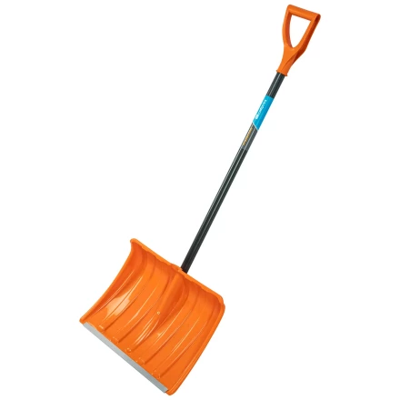Лопата для уборки снега пластиковая Сибртех, 490х370х1350 мм, стальной черенок, усиленная 61667 купить в Губкинске