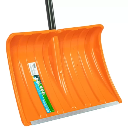 Лопата для уборки снега пластиковая Сибртех, 490х370х1350 мм, стальной черенок, усиленная 61667 купить в Губкинске