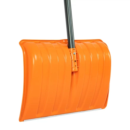 Лопата для уборки снега пластиковая Сибртех, 490х370х1350 мм, стальной черенок, усиленная 61667 купить в Губкинске