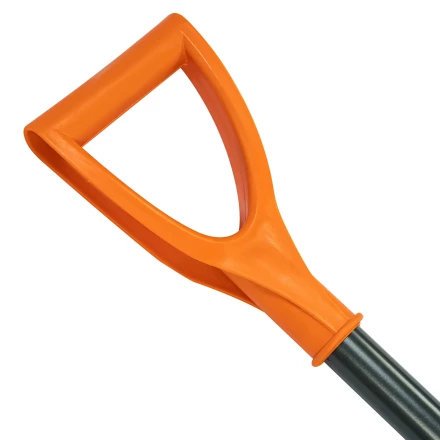 Лопата для уборки снега пластиковая Сибртех, 490х370х1350 мм, стальной черенок, усиленная 61667 купить в Губкинске