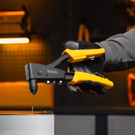 Заклепочник ручной, 255 мм Denzel, литой, усиленный, заклепки 2,4-3,2-4,0-4,8 мм 40441 купить в Губкинске