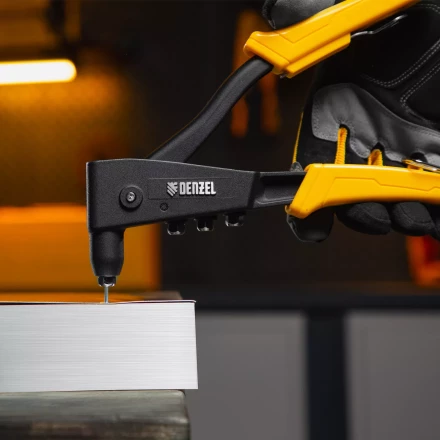 Заклепочник ручной, 255 мм Denzel, литой, усиленный, заклепки 2,4-3,2-4,0-4,8 мм 40441 купить в Губкинске