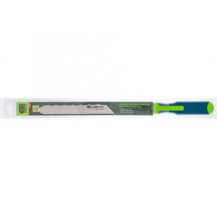 Нож для резки теплоизоляционных панелей 2-стороннее лезвие обрезиненная рукоятка 420мм лезвие-280мм Сибртех 79027 купить в Губкинске