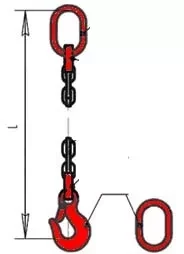 Строп цепной одноветвевой 1СЦ 12.5 т  L=5.5 м 8 кл купить в Губкинске