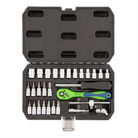 Набор инструментов 29 предметов, CrV, 1/4&quot; Сибртех 13523 купить в Губкинске