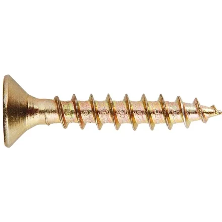 Саморезы универсальные 6 х 60 потайная головка PZ желтопассивированные 100 шт Шурупь 49435 купить в Губкинске