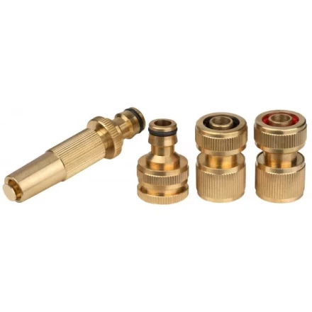 Набор GRINDA полив латун: наконечник, 2 соединителя, адаптер 1/2&quot;-3/4&quot;, 4предм 8-427246 купить в Губкинске