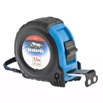 Рулетка 7,5 м х 25 мм БАРС Вектор утолщенное полотно магнитный зацеп обрезиненный корпус 32543 купить в Губкинске