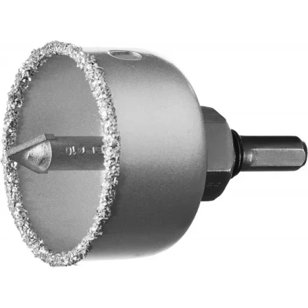 Коронка-чашка ЗУБР &quot;ПРОФЕССИОНАЛ&quot; c карбид-вольфрамовым нанесением, 51 мм, высота 25 мм, в сборе с державкой и сверлом 33360-051_z01 купить в Губкинске