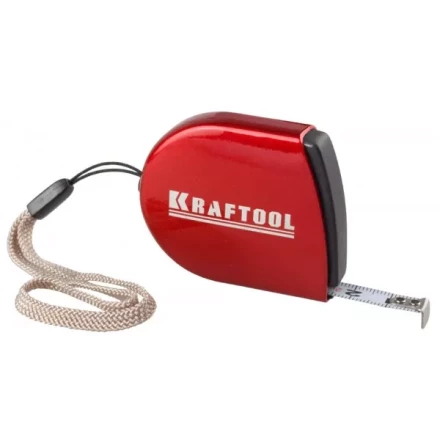 Рулетка KRAFTOOL, компактная, автостоп, цельнометрический корпус, с ремешком, 2мх8мм 34149-02 купить в Губкинске