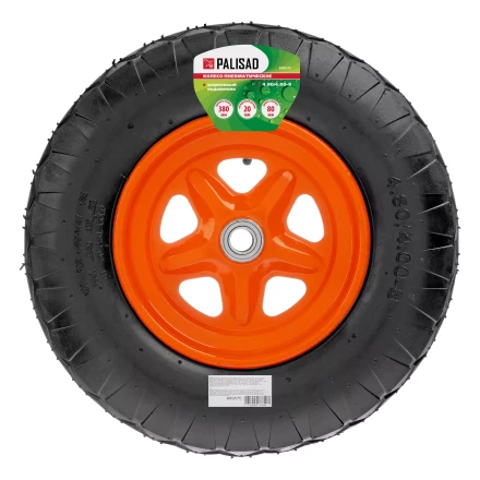 Колесо пневматическое Palisad «Звезда» 4.80/4.00-8 D380 мм, внутренний диаметр подшипника 20 мм, 689575 длина оси 80 мм купить в Губкинске
