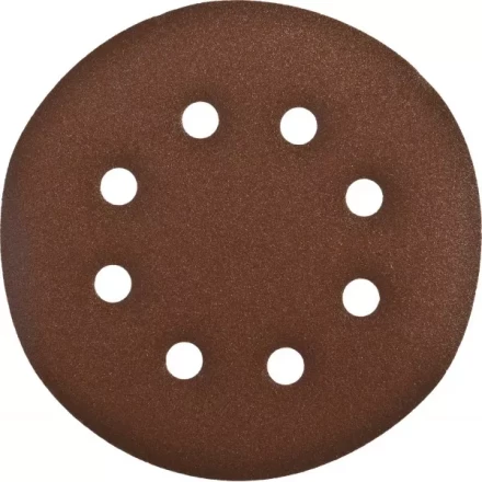 Круг шлифовальный ЗУБР &quot;СТАНДАРТ&quot; из абразивной бумаги на велкро основе, 6 отв., Р180, 150мм, 5шт 35350-150-180 купить в Губкинске