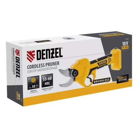 Секатор аккумуляторный Denzel CP-30-0, 18В Li-Ion 59436 купить в Губкинске