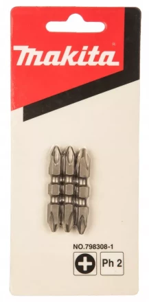 Биты Makita PH2 45мм 3шт, 2-х сторонние (798308-1) купить в Губкинске