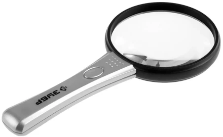 Лупа ЗУБР &quot;МАСТЕР&quot;, светодиодная подсветка, 3-х/4-х кратное увеличение, диаметр линзы 90мм 40541-90 купить в Губкинске