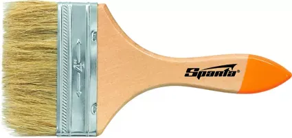 Кисть плоская Slimline 4" (100 мм) натуральная щетина деревянная ручка  SPARTA 824455 купить в Губкинске