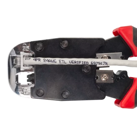 Кримпер многофункциональный КВТ JT-02M с 2 встроенными модулями для обжима RJ-45, RJ-12, RJ-11 (84825) купить в Губкинске