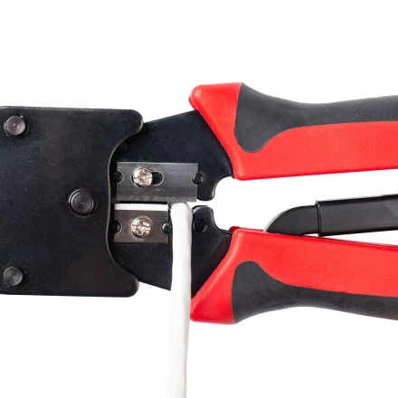 Кримпер многофункциональный КВТ JT-02M с 2 встроенными модулями для обжима RJ-45, RJ-12, RJ-11 (84825) купить в Губкинске