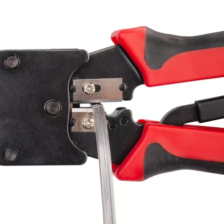 Кримпер многофункциональный КВТ JT-02M с 2 встроенными модулями для обжима RJ-45, RJ-12, RJ-11 (84825) купить в Губкинске